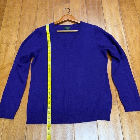 Charter Club Luxury Cashmere Sweater Large Purple Quiet Luxury Minimalist Preppy - Picture 6 of 8